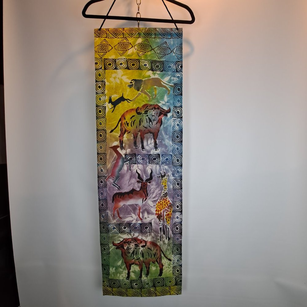 African Design Batik Wall Hanging / Scroll / Table Runner